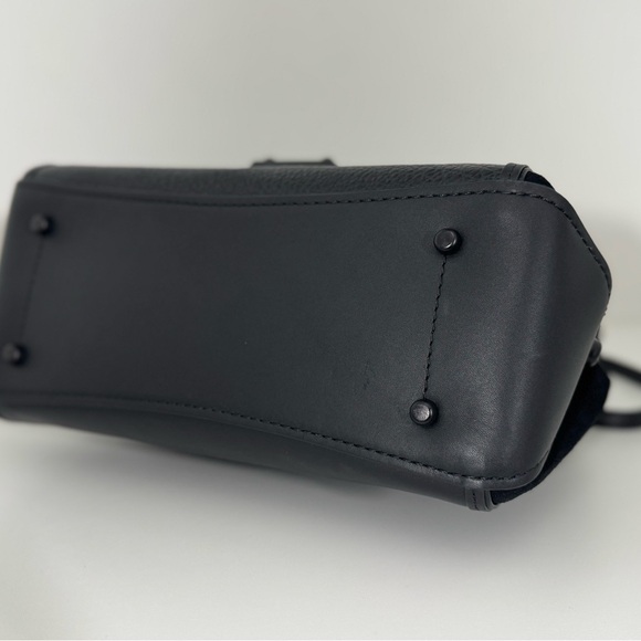 COACH Drifter Carryall in Black Leather & Jet Black Micro Wallet - Picture 9 of 15